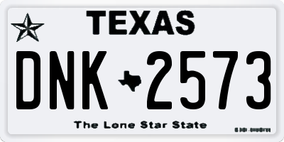 TX license plate DNK2573