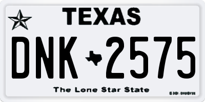 TX license plate DNK2575