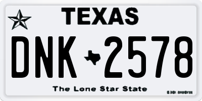 TX license plate DNK2578