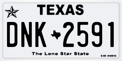 TX license plate DNK2591