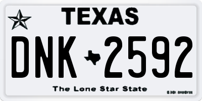 TX license plate DNK2592
