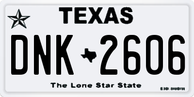 TX license plate DNK2606