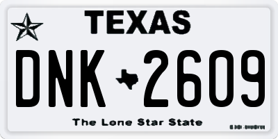 TX license plate DNK2609