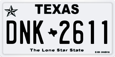 TX license plate DNK2611