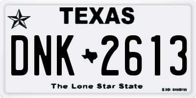 TX license plate DNK2613