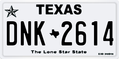 TX license plate DNK2614