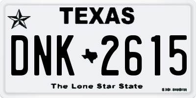 TX license plate DNK2615