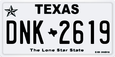 TX license plate DNK2619