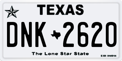 TX license plate DNK2620