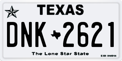 TX license plate DNK2621