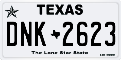 TX license plate DNK2623