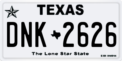 TX license plate DNK2626