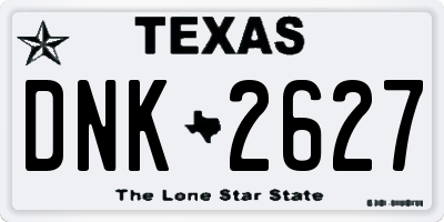 TX license plate DNK2627