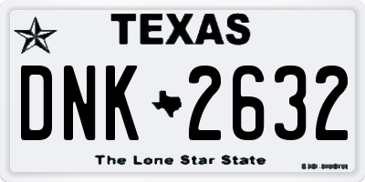 TX license plate DNK2632