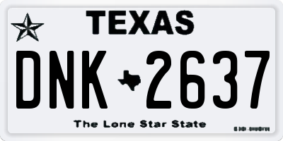 TX license plate DNK2637