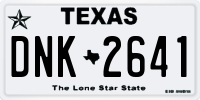 TX license plate DNK2641