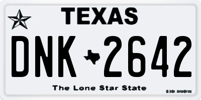 TX license plate DNK2642