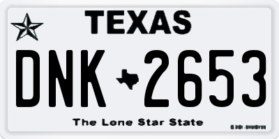 TX license plate DNK2653