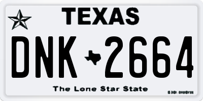 TX license plate DNK2664