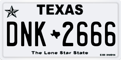 TX license plate DNK2666