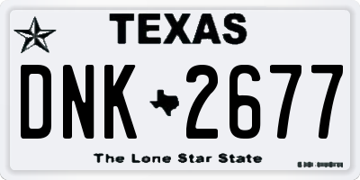 TX license plate DNK2677