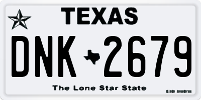 TX license plate DNK2679