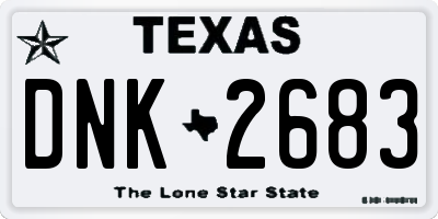 TX license plate DNK2683
