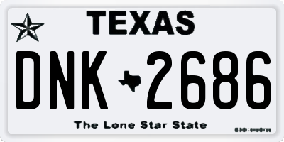 TX license plate DNK2686