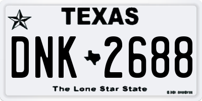 TX license plate DNK2688