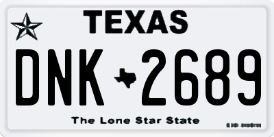 TX license plate DNK2689