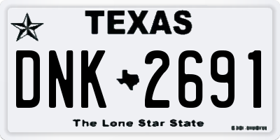 TX license plate DNK2691