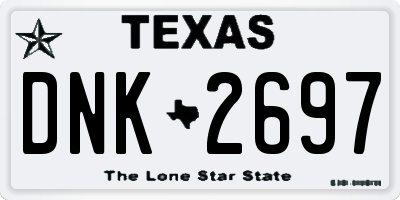TX license plate DNK2697