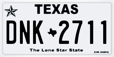 TX license plate DNK2711