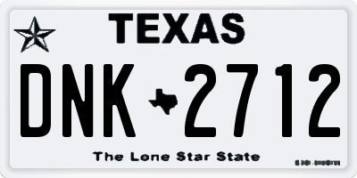 TX license plate DNK2712