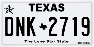 TX license plate DNK2719