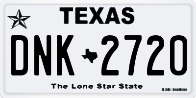 TX license plate DNK2720