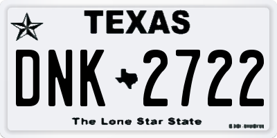 TX license plate DNK2722