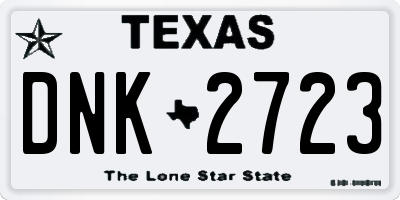 TX license plate DNK2723