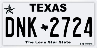 TX license plate DNK2724