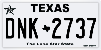 TX license plate DNK2737