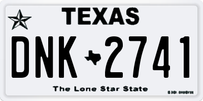 TX license plate DNK2741