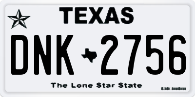 TX license plate DNK2756