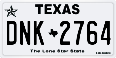TX license plate DNK2764