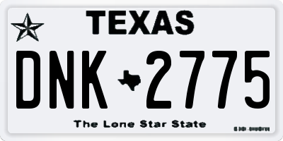 TX license plate DNK2775