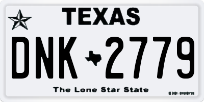TX license plate DNK2779