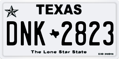 TX license plate DNK2823