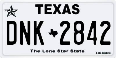 TX license plate DNK2842