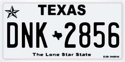 TX license plate DNK2856