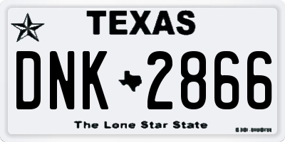 TX license plate DNK2866