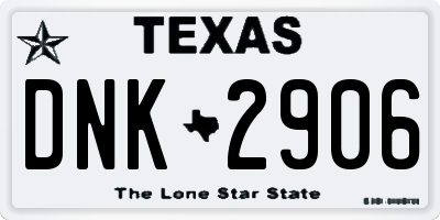 TX license plate DNK2906